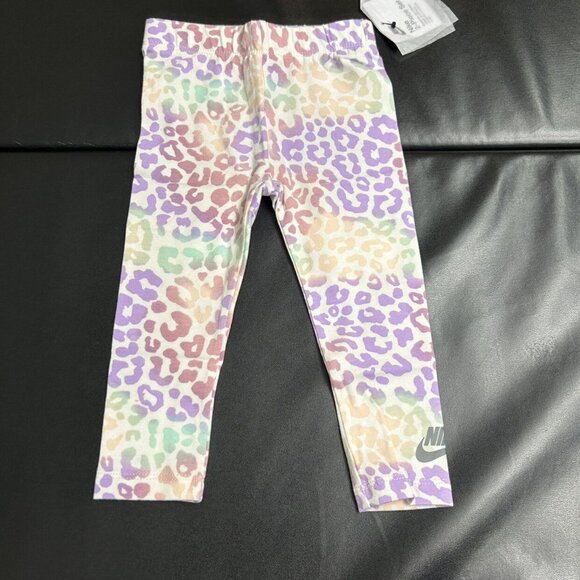 NWT Nike Leopard Print Leggings & Sweater Tunic Set Baby Girls Size 12M - Picture 3 of 3